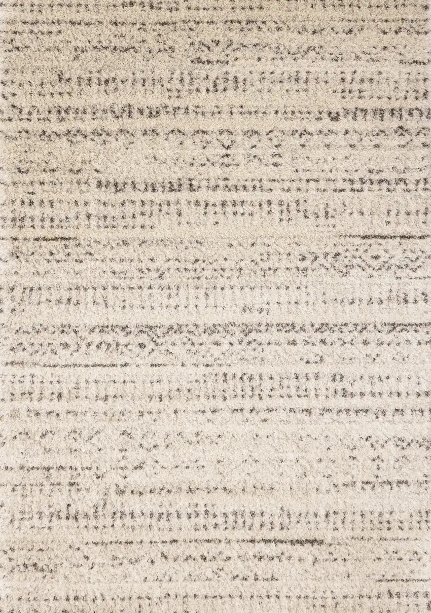 Cream And Brown Tribal Area Rug Photo 2