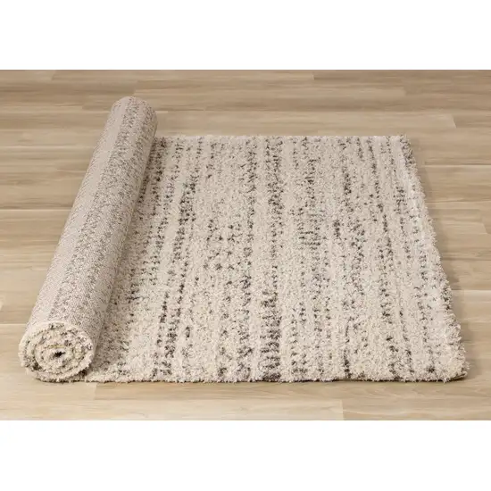 Cream And Brown Tribal Area Rug Photo 9