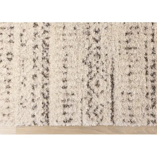 Cream And Brown Tribal Area Rug Photo 9