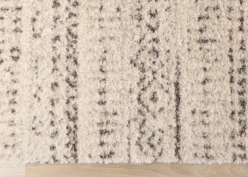 Cream And Brown Tribal Area Rug Photo 9