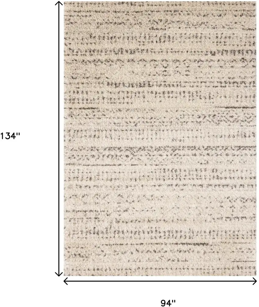 Cream And Brown Tribal Area Rug Photo 3