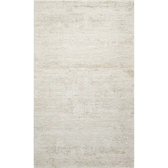 Cream And Gold Abstract Area Rug Photo 1