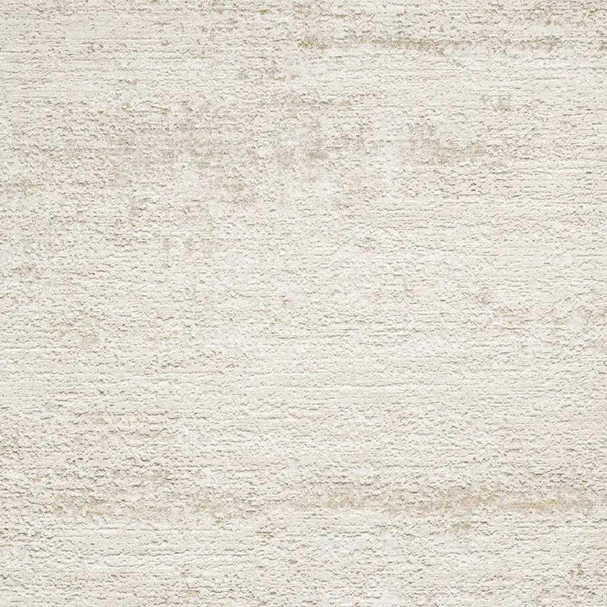 Cream And Gold Abstract Square Rug Photo 4