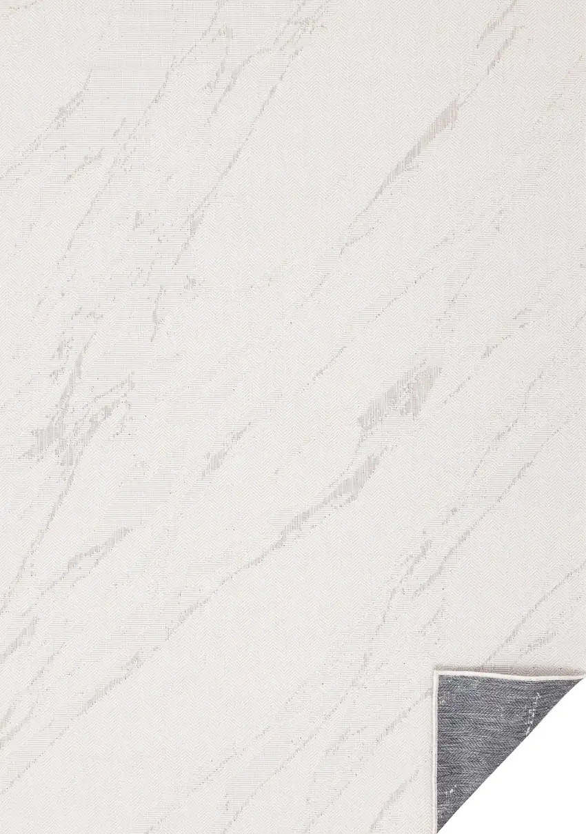 Cream And Gray Abstract Area Rug Photo 2