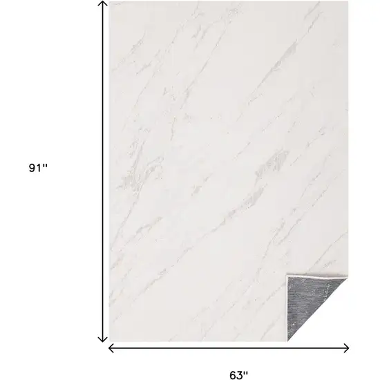 Cream And Gray Abstract Area Rug Photo 3