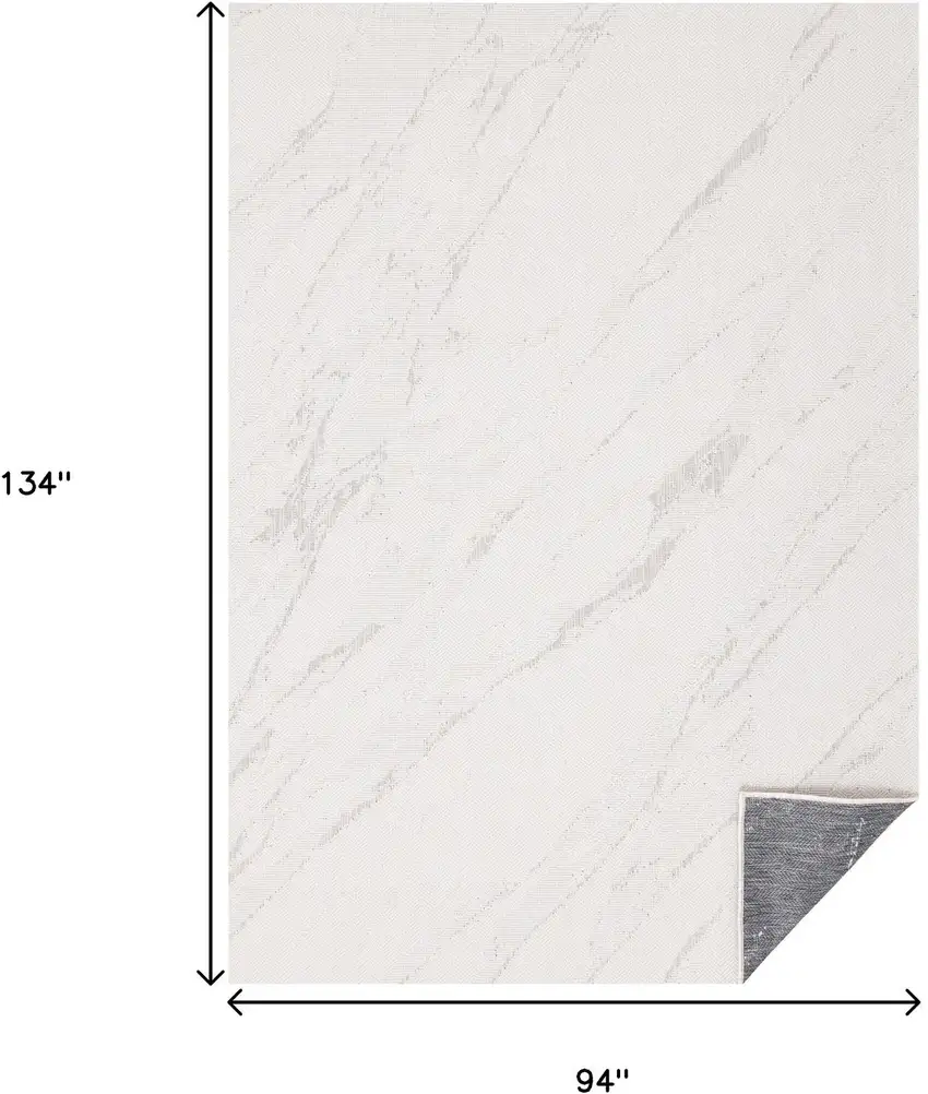 Cream And Gray Abstract Area Rug Photo 3