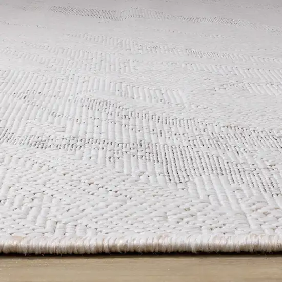 Cream And Gray Abstract Area Rug Photo 8