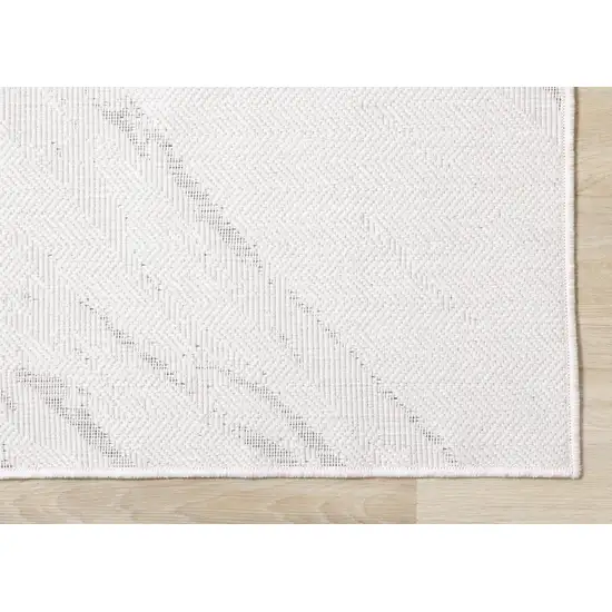 Cream And Gray Abstract Area Rug Photo 7