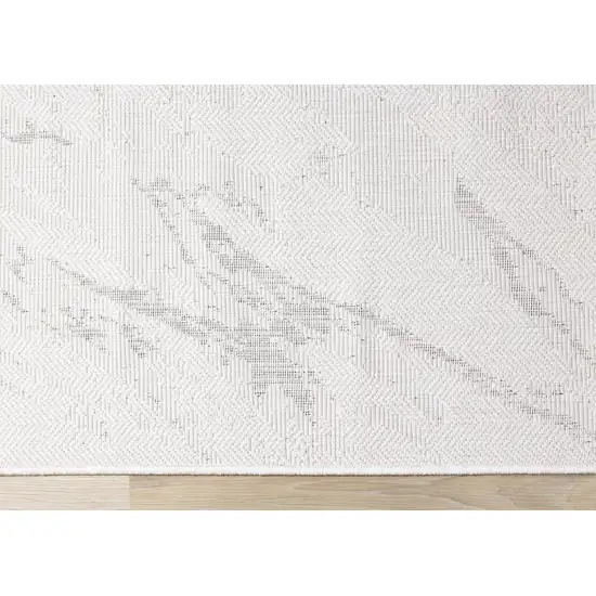 Cream And Gray Abstract Area Rug Photo 9