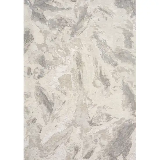 Cream And Gray Abstract Area Rug Photo 2