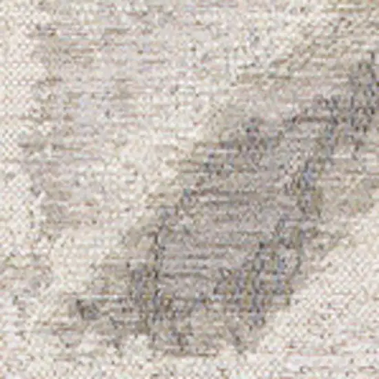 Cream And Gray Abstract Area Rug Photo 4
