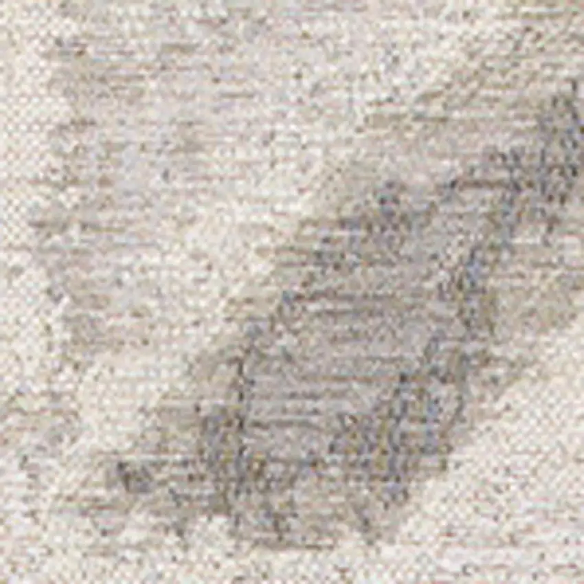 Cream And Gray Abstract Area Rug Photo 4