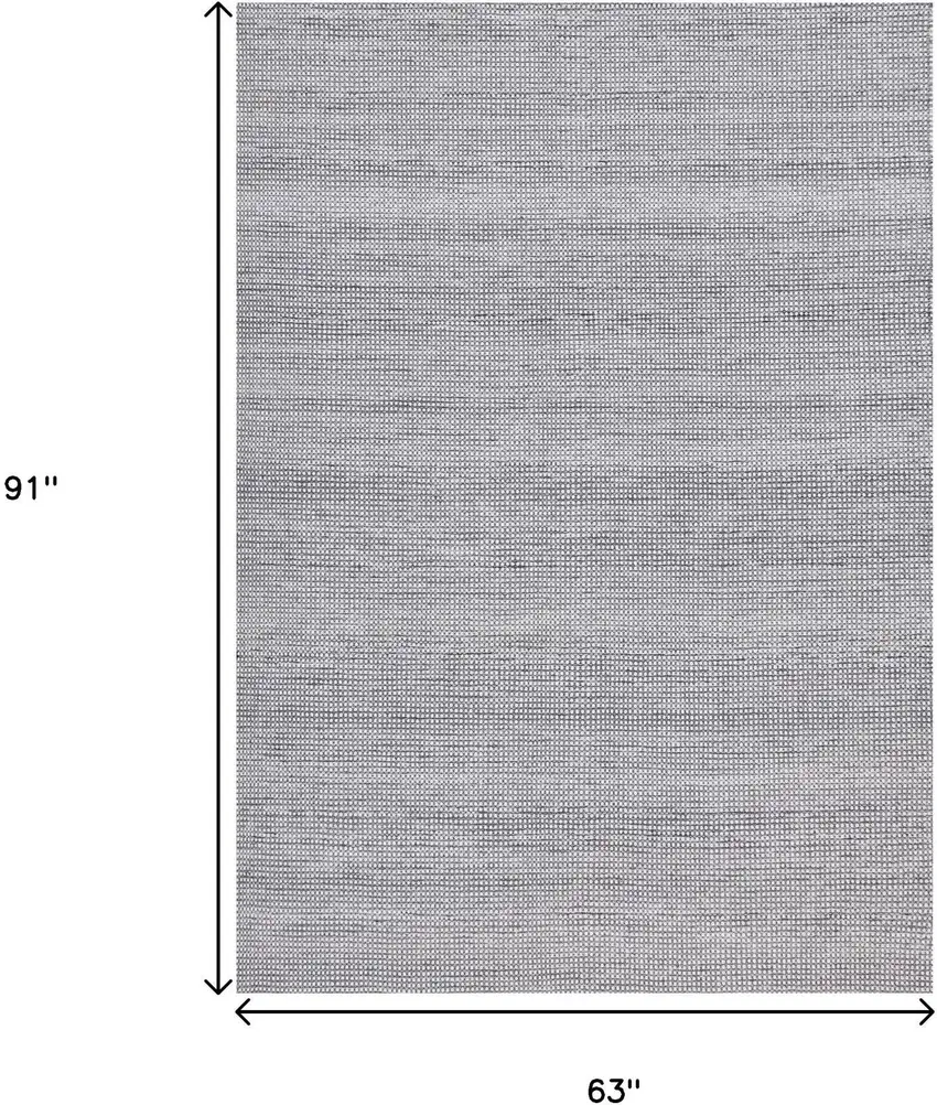 Cream And Gray Abstract Hand Woven Area Rug Photo 3