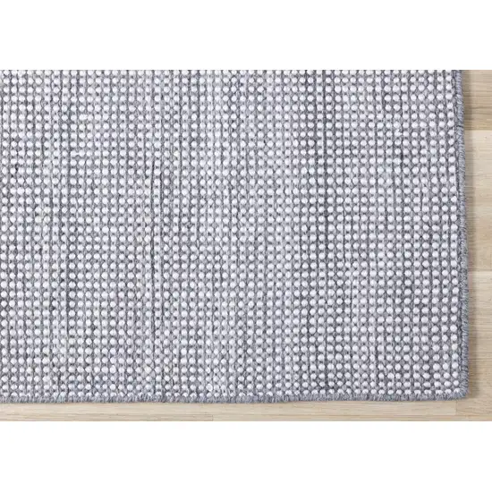 Cream And Gray Abstract Hand Woven Area Rug Photo 9