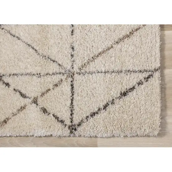 Cream And Gray Tribal Area Rug Photo 9