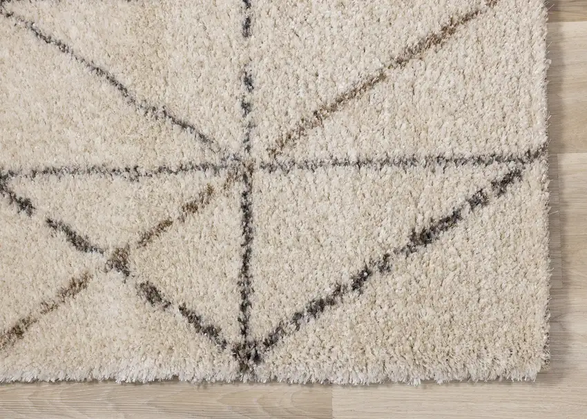Cream And Gray Tribal Area Rug Photo 9