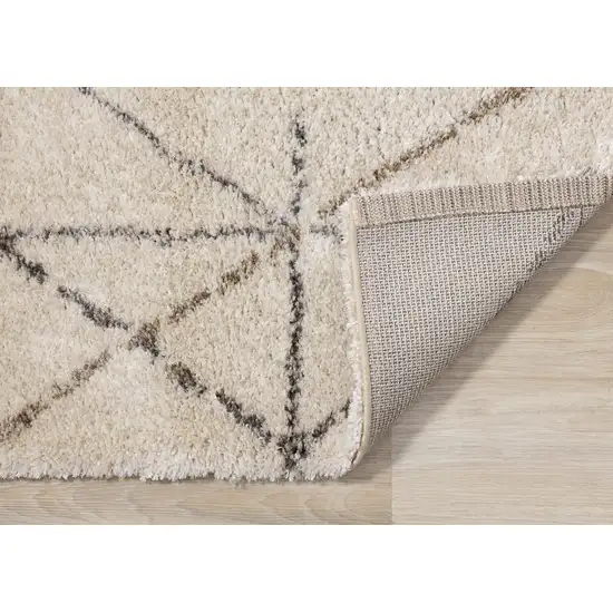 Cream And Gray Tribal Area Rug Photo 9