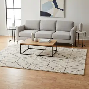 Photo of Cream And Gray Tribal Area Rug