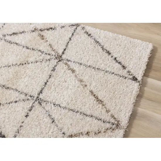 Cream And Gray Tribal Area Rug Photo 8