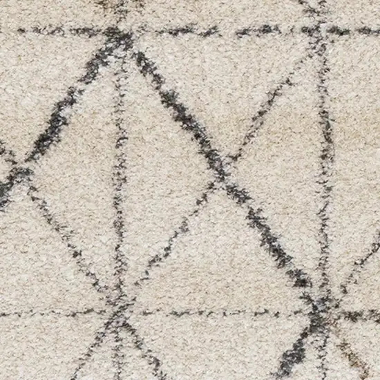 Cream And Gray Tribal Area Rug Photo 4