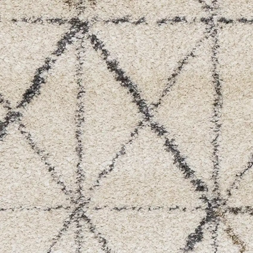 Cream And Gray Tribal Area Rug Photo 4