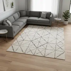 Photo of Cream And Gray Tribal Area Rug