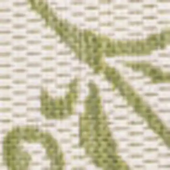 Cream And Green Medallion Indoor Outdoor Area Rug Photo 2