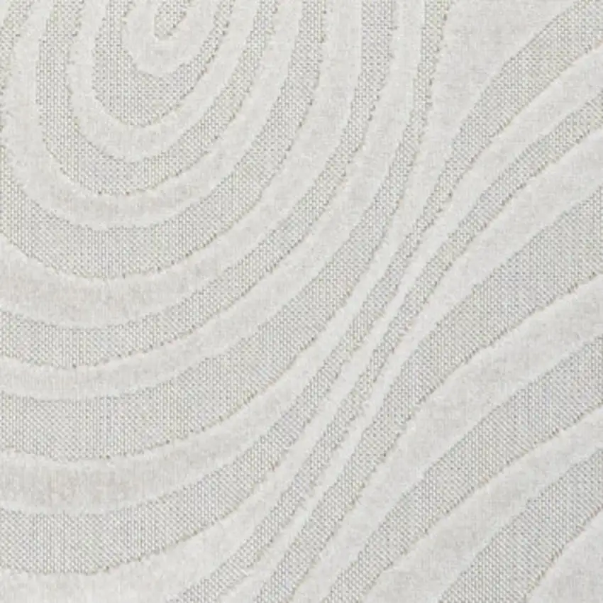 Cream And Ivory Abstract Indoor Outdoor Area Rug Photo 2