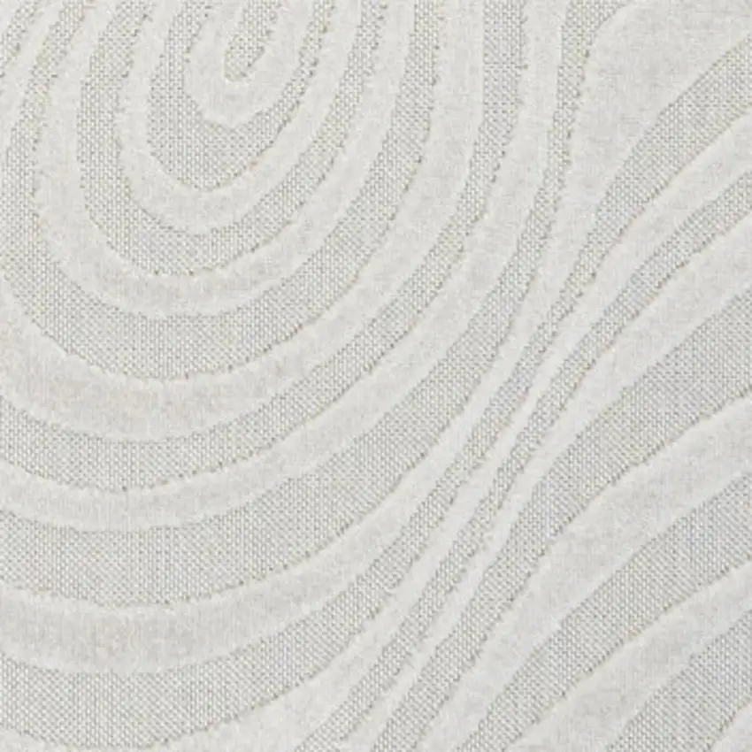 Cream And Ivory Abstract Indoor Outdoor Area Rug Photo 2