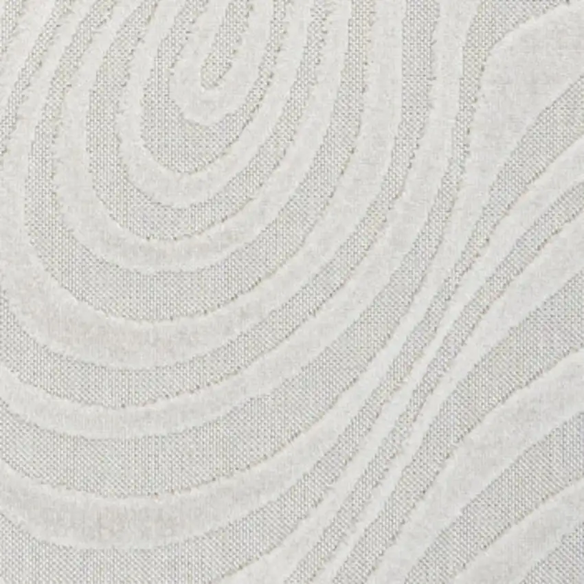 Cream And Ivory Abstract Indoor Outdoor Area Rug Photo 2