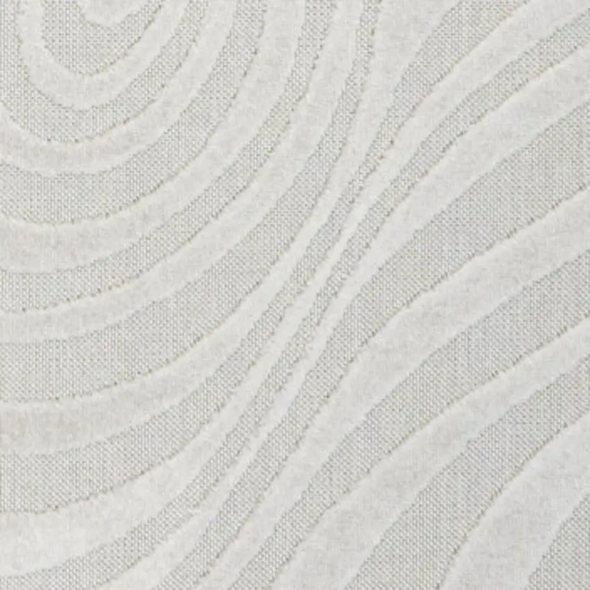 Cream And Ivory Abstract Indoor Outdoor Area Rug Photo 2