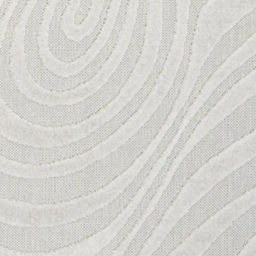 Cream And Ivory Abstract Indoor Outdoor Area Rug Photo 2