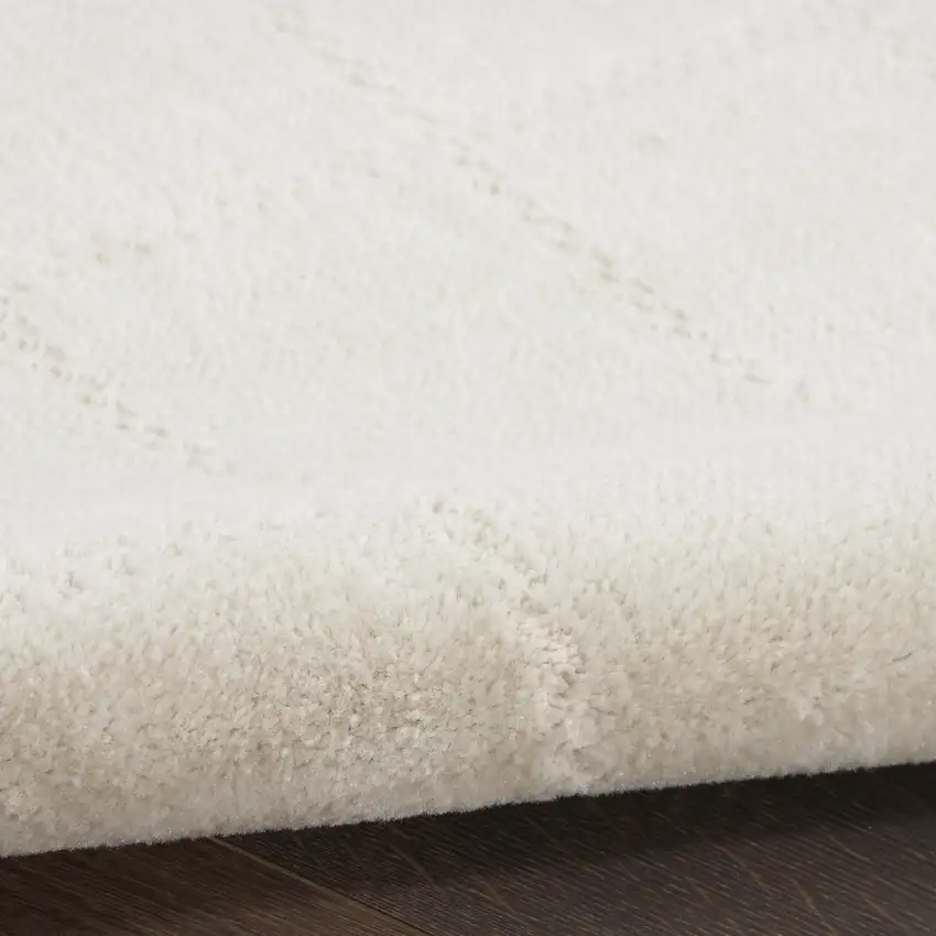 Cream And Ivory Geometric Area Rug Photo 8