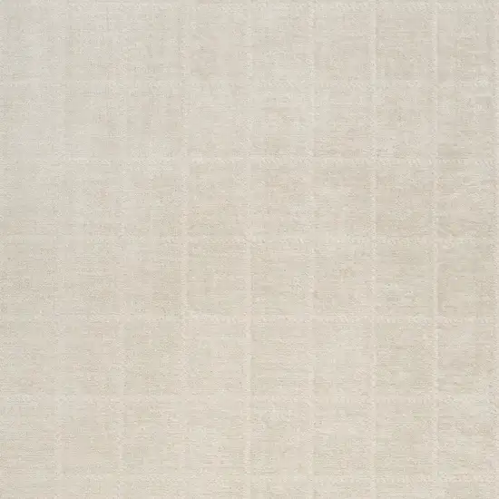 Cream And Ivory Geometric Area Rug Photo 3