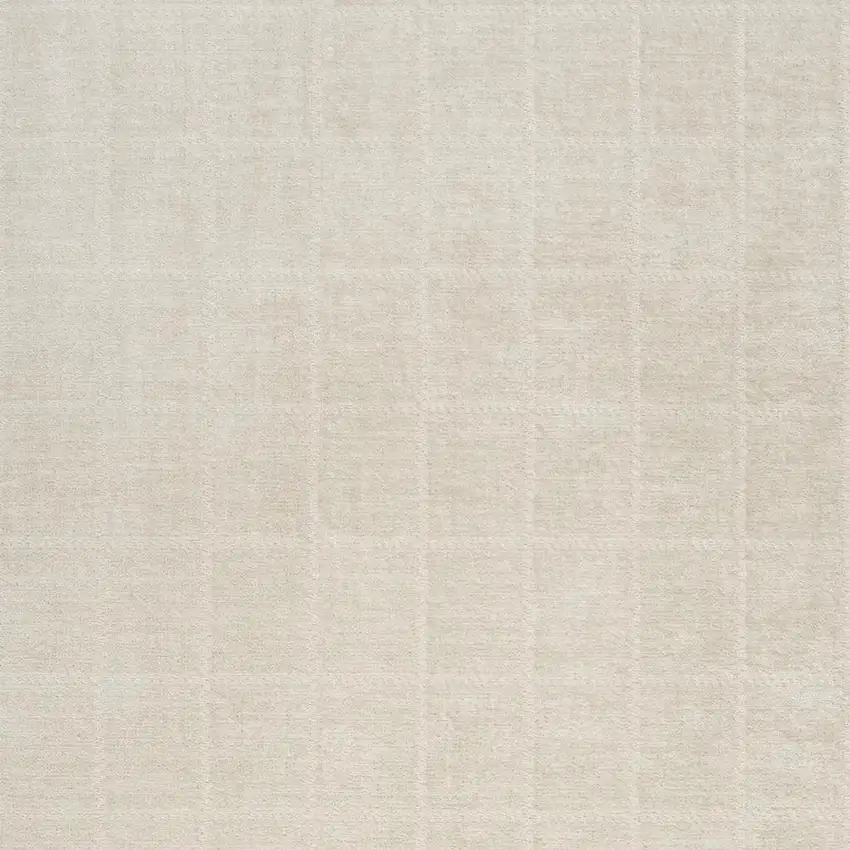 Cream And Ivory Geometric Area Rug Photo 3