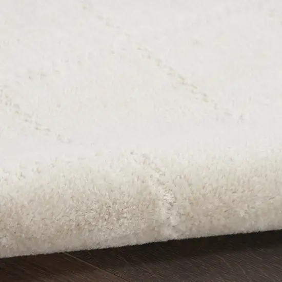 Cream And Ivory Geometric Area Rug Photo 6