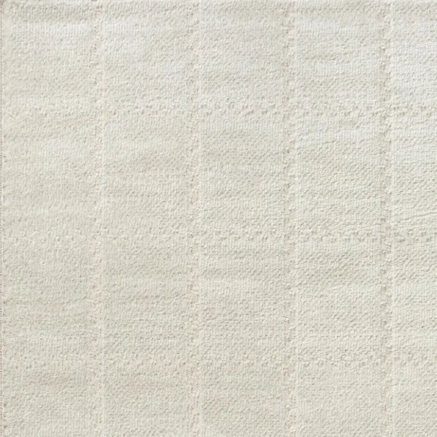 Cream And Ivory Geometric Area Rug Photo 3