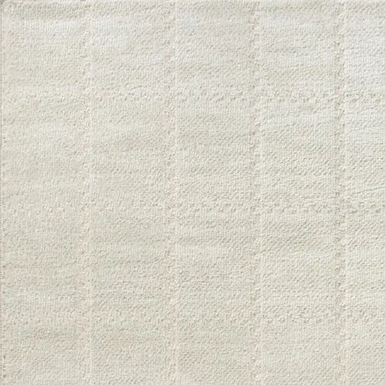 Cream And Ivory Geometric Area Rug Photo 3