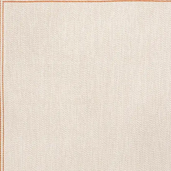 Cream And Orange Indoor Outdoor Area Rug Photo 2