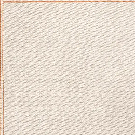 Cream And Orange Indoor Outdoor Area Rug Photo 2