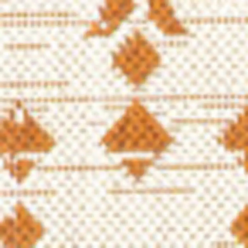 Cream And Orange Trellis Indoor Outdoor Area Rug Photo 2