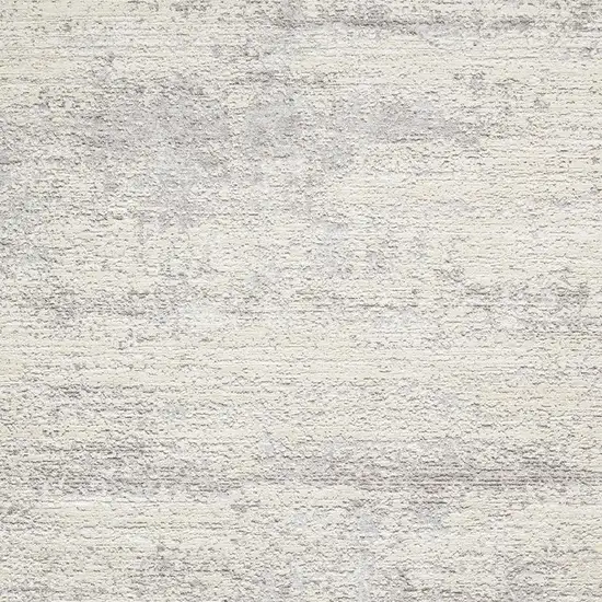 Cream And Silver Abstract Area Rug Photo 3