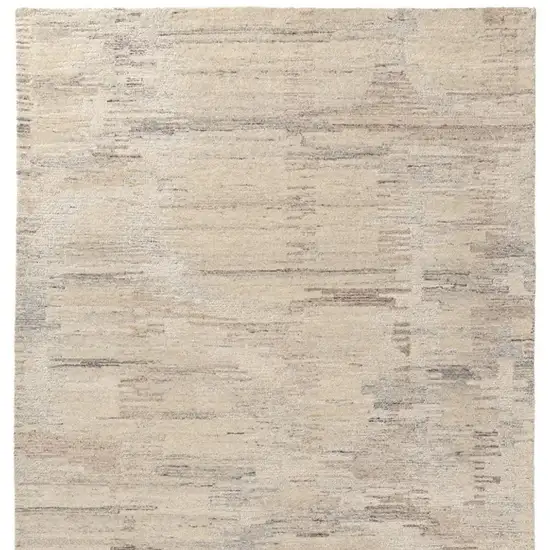 Cream And Tan Abstract Hand Tufted Square Rug Photo 4