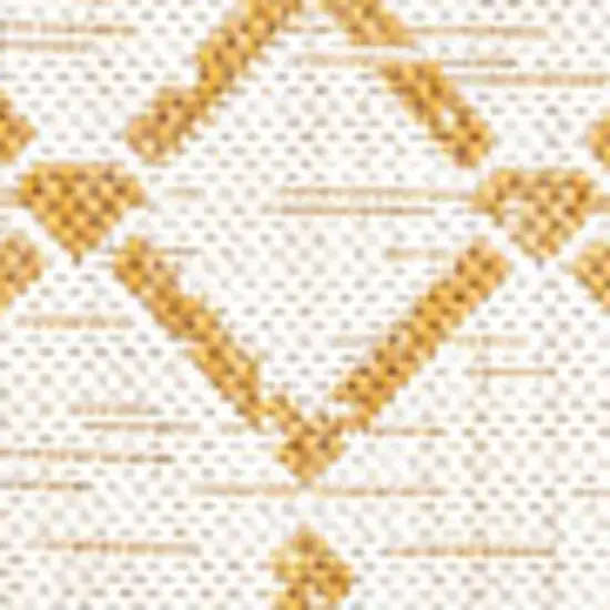 Cream And Yellow Trellis Indoor Outdoor Area Rug Photo 2