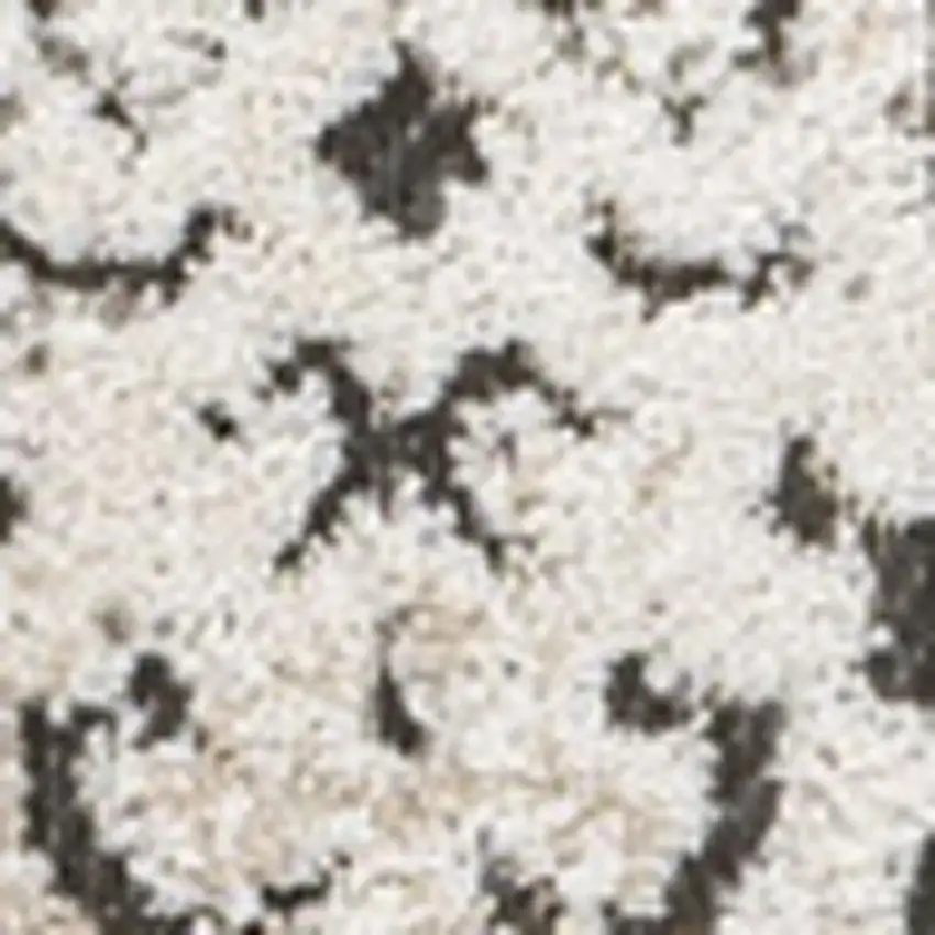 Cream Beige And Dark Gray Abstract Indoor Outdoor Area Rug Photo 2