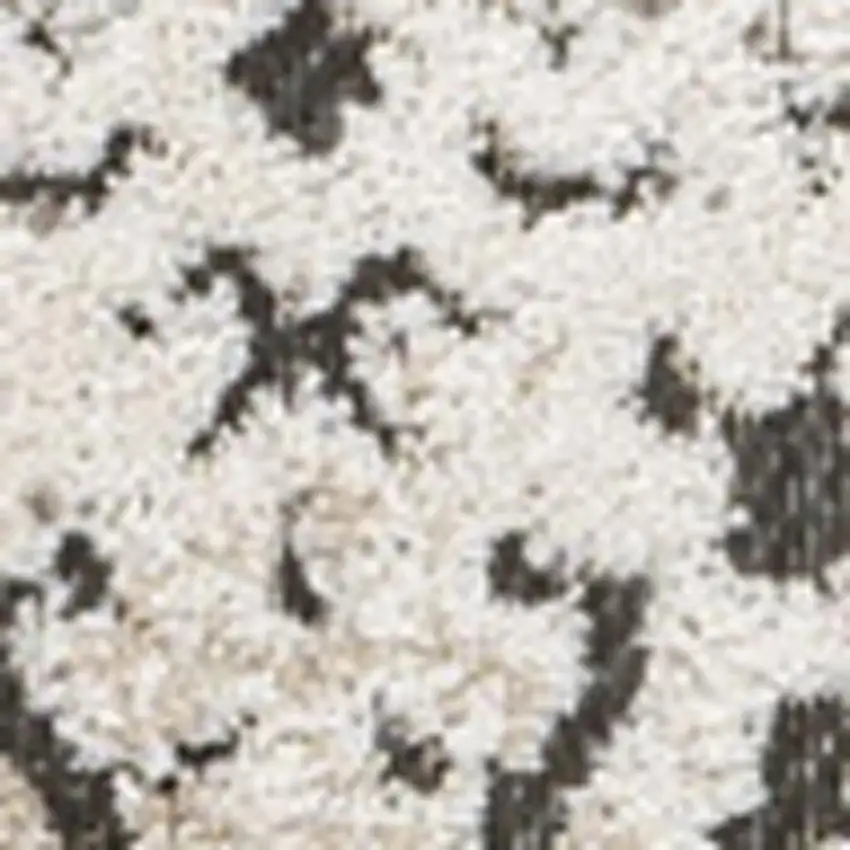 Cream Beige And Dark Gray Abstract Indoor Outdoor Area Rug Photo 2