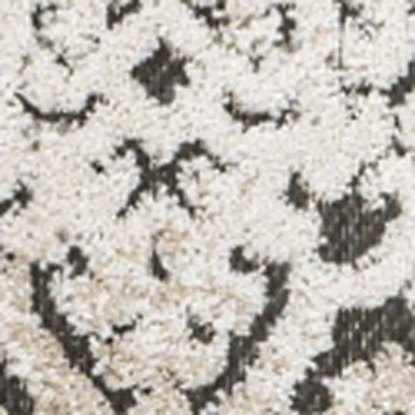 Cream Beige And Dark Gray Abstract Indoor Outdoor Area Rug Photo 3