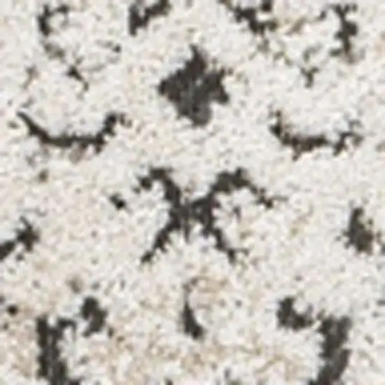 Cream Beige And Dark Gray Abstract Indoor Outdoor Area Rug Photo 2