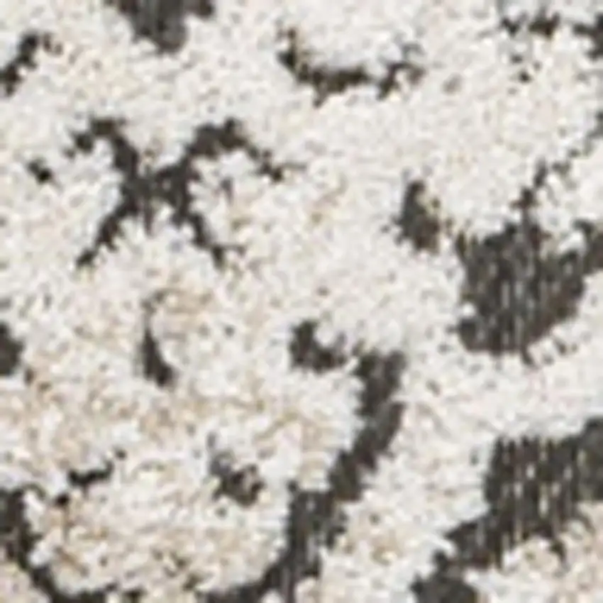 Cream Beige And Dark Gray Abstract Indoor Outdoor Area Rug Photo 2