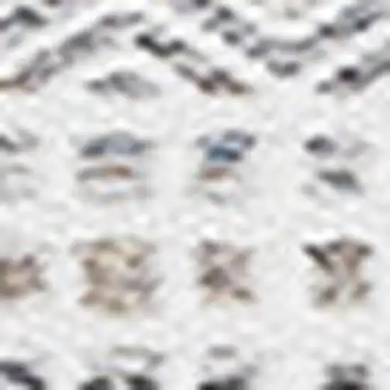 Cream Beige And Gray Striped Hand Woven Area Rug Photo 4